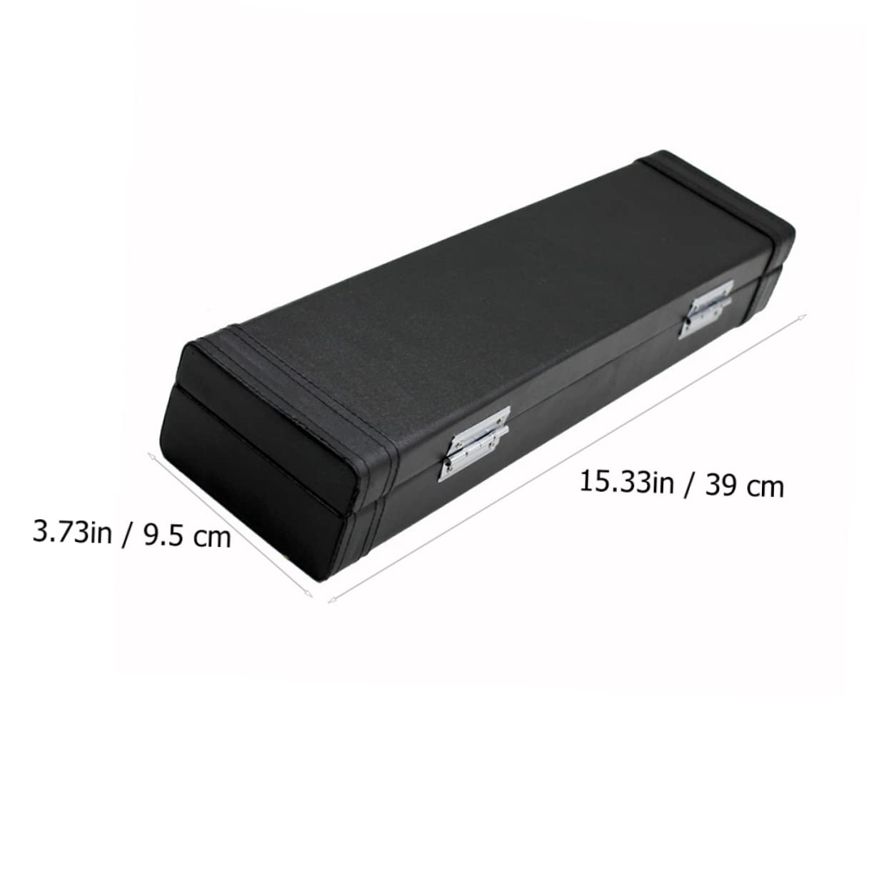 Milisten 1Pc Portable Leather Storage Box for Flute Wind Instrument Protection Case Black Compatible with Flutes Practical Design for Dust Storage