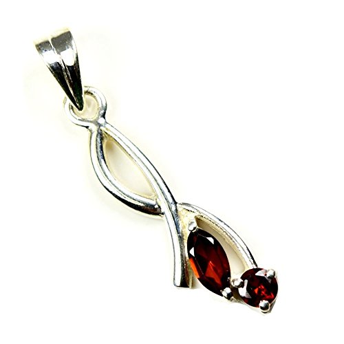 Pendentif grenat rouge argent 925 pour sublimer votre style vestimentaire quotidien