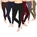 Posh by Anna Women's Fashion Leggings 6pk- 6 Colors - Full Length, Fleece Lined