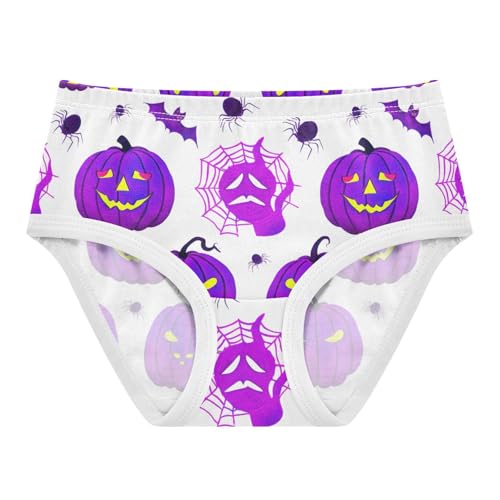 Halloween Purple Pumpkins Cute Panties Girl Girls Underwear Toddlers Cotton Colorful Undies Kids Briefs 2t