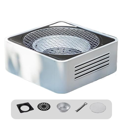 SWHC Barbacoa Carbon, Barbacoa Portatil, Multiusos, Incluye Asa De Elevación, Fácil De Transportar, Fácil De Limpiar, Ventilación Lateral, para Camping, Picnic, Jardín Y Playa