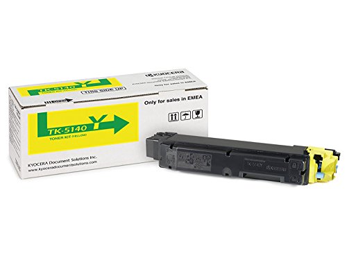 Toner TK-5140 Kyocera jaune haute capacité de 7000 pages pour impressions laser