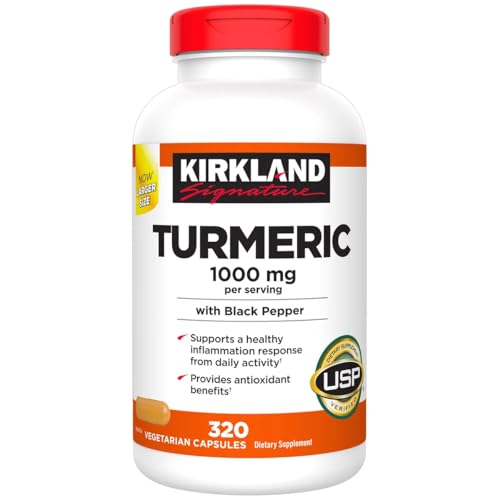 Kirkland Signature Turmeric with Black Pepper 1000mg (320 Count)