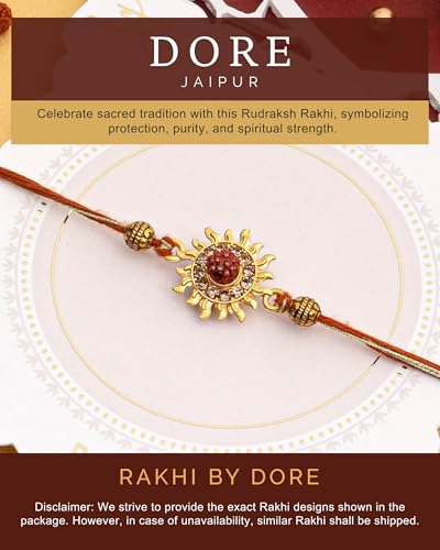 Image of Hyperfoods Rakhi With Chocolates Rakhi For Brother Chocolates Gift Pack Chocolates Gift Pack Hamper Chocolates With Rakhi Single Rakhi For Brother Almond Brittle Brownie 180Gm Rudraksh Rakhi