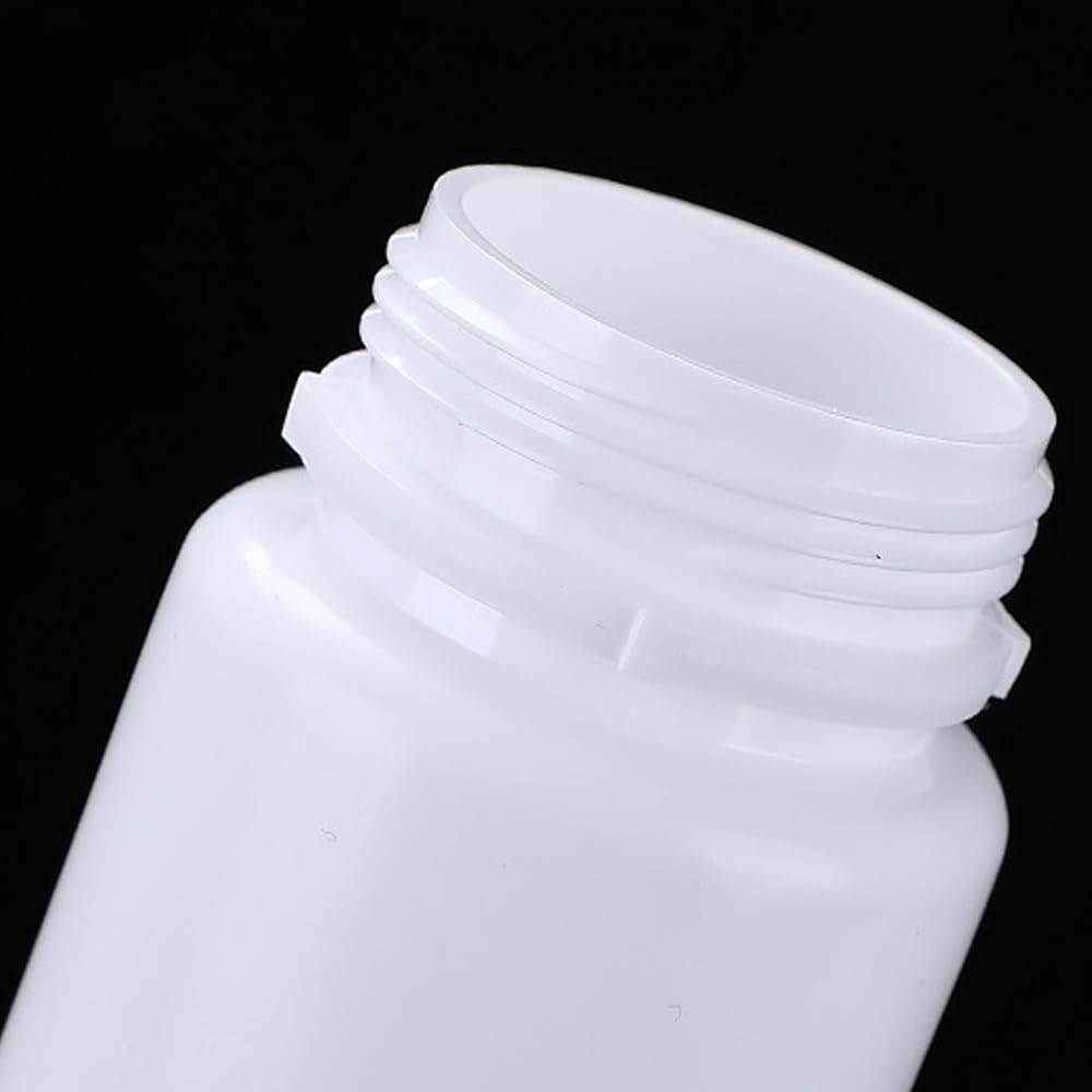 50 Stück Kunststoff-Kapselflaschen aus HDPE, weiß, leere Verschlusskapseln, pharmazeutischer Behälter mit Schraubverschluss, Pillen, Medizin, Kapselpulver, Fläschchen, tragbar, nachfüllbar, 150 ml