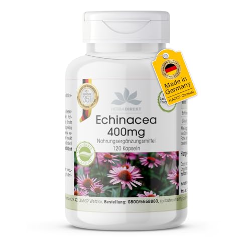 Herbadirekt Echinacea 400mg - hoge dosering - veganistisch