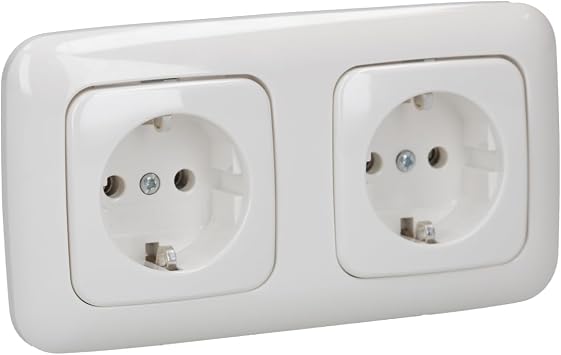 Busch-Jaeger Reflex SI 2-Way Schuko Socket Set + Frame Alpine White