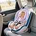 Infant Car Seat Insert, HNHUAMING Baby Car Seat Head & Body Support with 2 Strap Pads, Ultra Soft Newborn Preemie Carseat Insert Cushion for Girls Boys, Fits Car Seat, Stroller, Swing, Bouncer, Purple