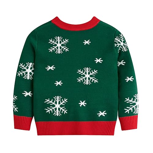 Image of Light Up Ugly Christmas Sweater Kids Girls Boys Snowman Reindeer Xmas Holiday LED Pullover Sweater 2-9 Yeas Old