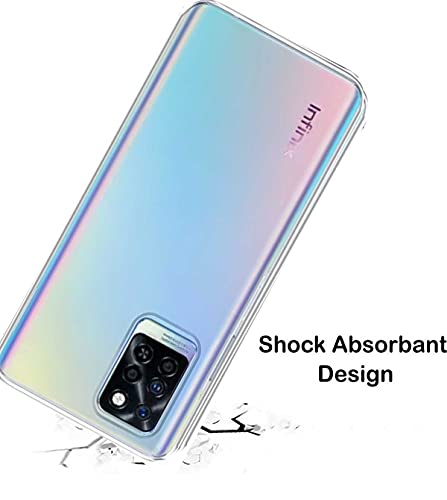 Image of Soft Flexible Silicone Back Cover Compatible with Infinix Note 10 Pro /Infinix Note 10, Transparent Case