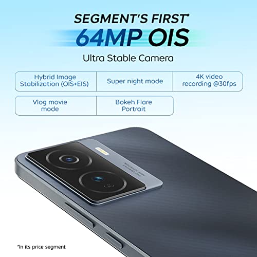 Image of iQOO Z7 5G by vivo (Pacific Night, 6GB RAM, 128GB Storage) | Dimensity 920 5G 6nm Processor | 64MP OIS Ultra Stable Camera | Segment's Brightest AMOLED Display | 44W FlashCharge