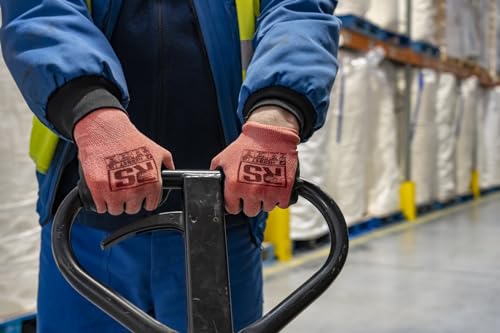 RS HERBST Montage-Handschuhe/Schützender Latex überzogen/Größe 07, 12 Paar/Rosa und Schwarz/Montagehandschuhe/Handschuhe Arbeitshandschuhe/Wärmeschutz bei einer niedrigeren Temperatur