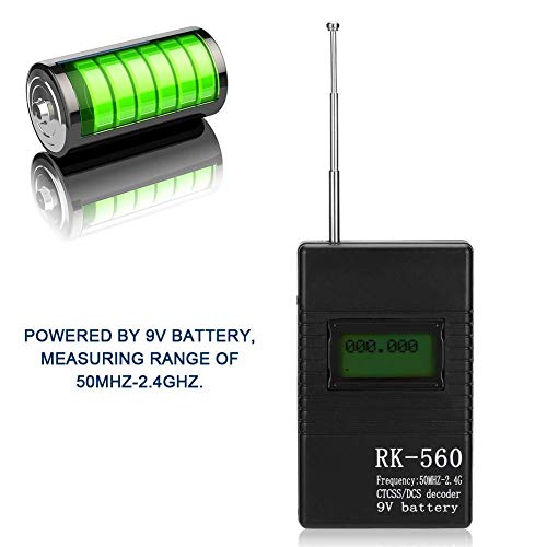 Ciciglow Portable Handheld Frequency Counter,50Mhz-2.4Ghz Frequency Accurate Radio Frequency Test,With Antenna One-Key Operation,Suitable For Dcs And Ctcss Testing #TOP3