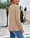 BTFBM Sweaters for Women 2025 Fall Fashion Crew Neck Long Sleeve Ribbed Knit Oversized Pullover Casual Loose Fit Tops(Khaki, Small)