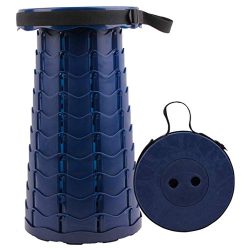 Beneyond Taburete plegable retráctil al aire libre,Taburete telescópico ajustable en altura Silla plegable portátil,camping pesca silla (Verde)