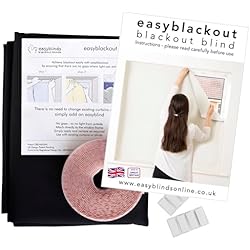 Persianas Para Ventanas Con Arco easyblackout - Estor Opaco con Cinta Autoadhesivo, Negro, tamaño 1 para Ventanas de hasta 100cmx135cm, Otros Disponibles. Hacer Cualquier Forma/tamaño, diseño Patentado, apagón Complete