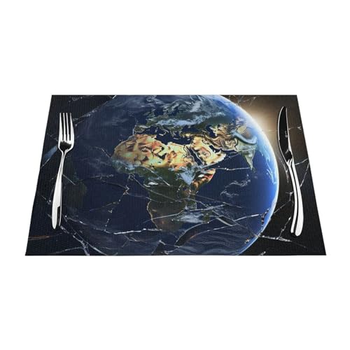 Sets de table en PVC lavables antidérapants pour cuisine et repas extérieur
