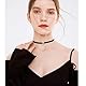 CPSLOVE Damen Halsreife Halskette 925 Silber Ketten mit Kristall Blumen Anhänger für Mädchen Elegante Choker Ketten mit Schwarze Seil Kette