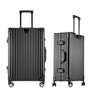 Aoliwei 100% Aluminium Koffer (100L) - Großer L Vollaluminium Reisekoffer - Premium Check-in Trolley mit TSA-Schloss & 360° Doppelrollen - Robust & Sicher für Langzeitreisen