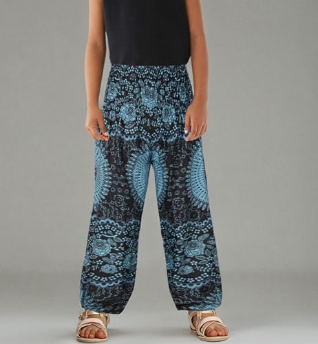 Image of Unisex Little Kids Yoga Trousers Bohemian Beach Pants Baggy Harem Activewear for Boys and Girls Age 3-10