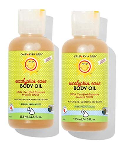 California Baby Eucalyptus Ease Massage Oil - Aromatherapy - 4.5 oz - 2 pk