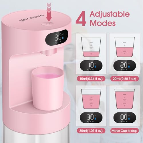 Image of Automatic Mouthwash Dispenser for Bathroom,20.29 oz Touchless Electric Mouth Wash Dispensers Bathroom Accessories Set with 4 Magnetic Cups,4 Modes Wall Mounted Mouth Wash Dispenser for Home