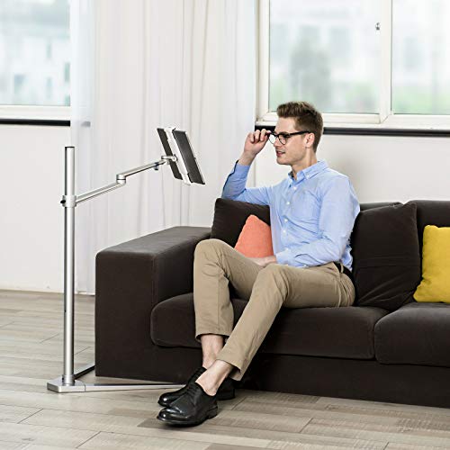 Tablet Holder for Bed – Height Adjustable Tablet Stand – 360-Degree Rotative Design – Premium Durable Construction – Ideal for Movies, Teaching, Online Learning, Reading – Widely Compatible - Thumbnail 4