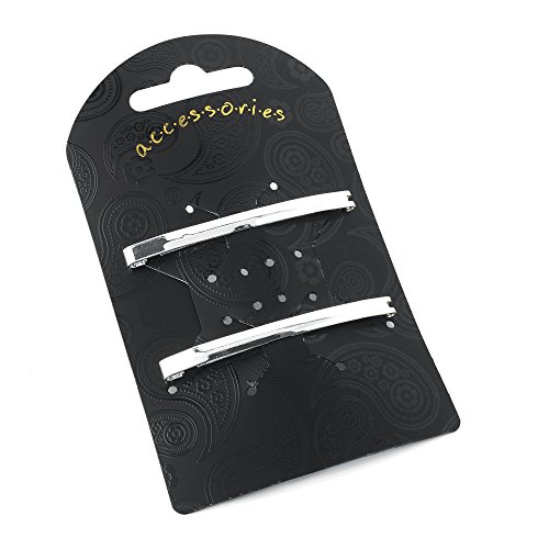 Preisvergleich Produktbild 2 Silver Metal Slim Hair Clips AJ27510 by I Heart Fashion Accessories