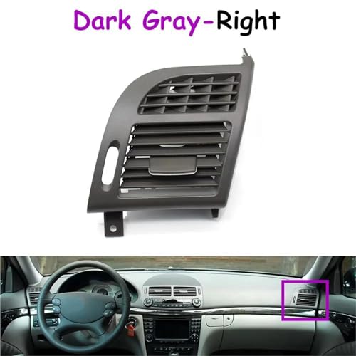 Grille d'aération tableau de bord droit pour Benz Classe E W211 2003-2008 Kgray - 2
