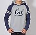 Wes and Willy Youth Boys College Long Sleeve Hooded T-Shirt Striped Jersey Hoodie (Cal, Medium)