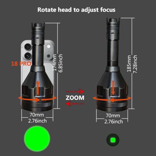 Spale Xh-06 Long Range Green Light Hunting Flashlight for Hog Varmint - image 4
