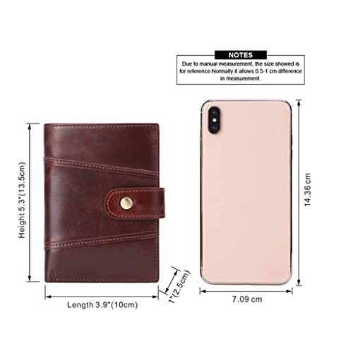 Wallets, Minimalist Wallet Leather Women's Wallet Retro Large Capacity Buckle Opening Purse Clutch Short Thin Coin Pocket Business Fashion Card Holder Card Holder3