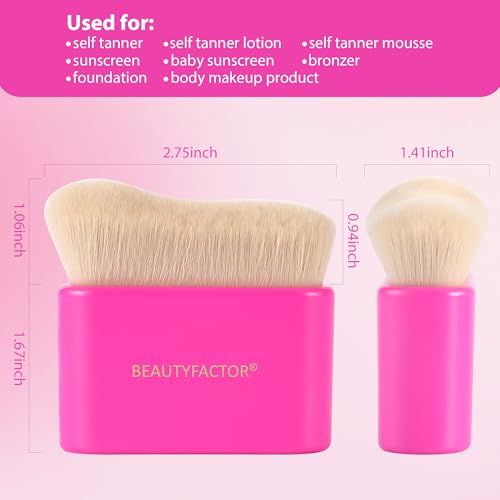 Escova autobronzeadora – Escova de bronzeamento para autobronzeamento, Kabuki Bronzer Escova de maqu