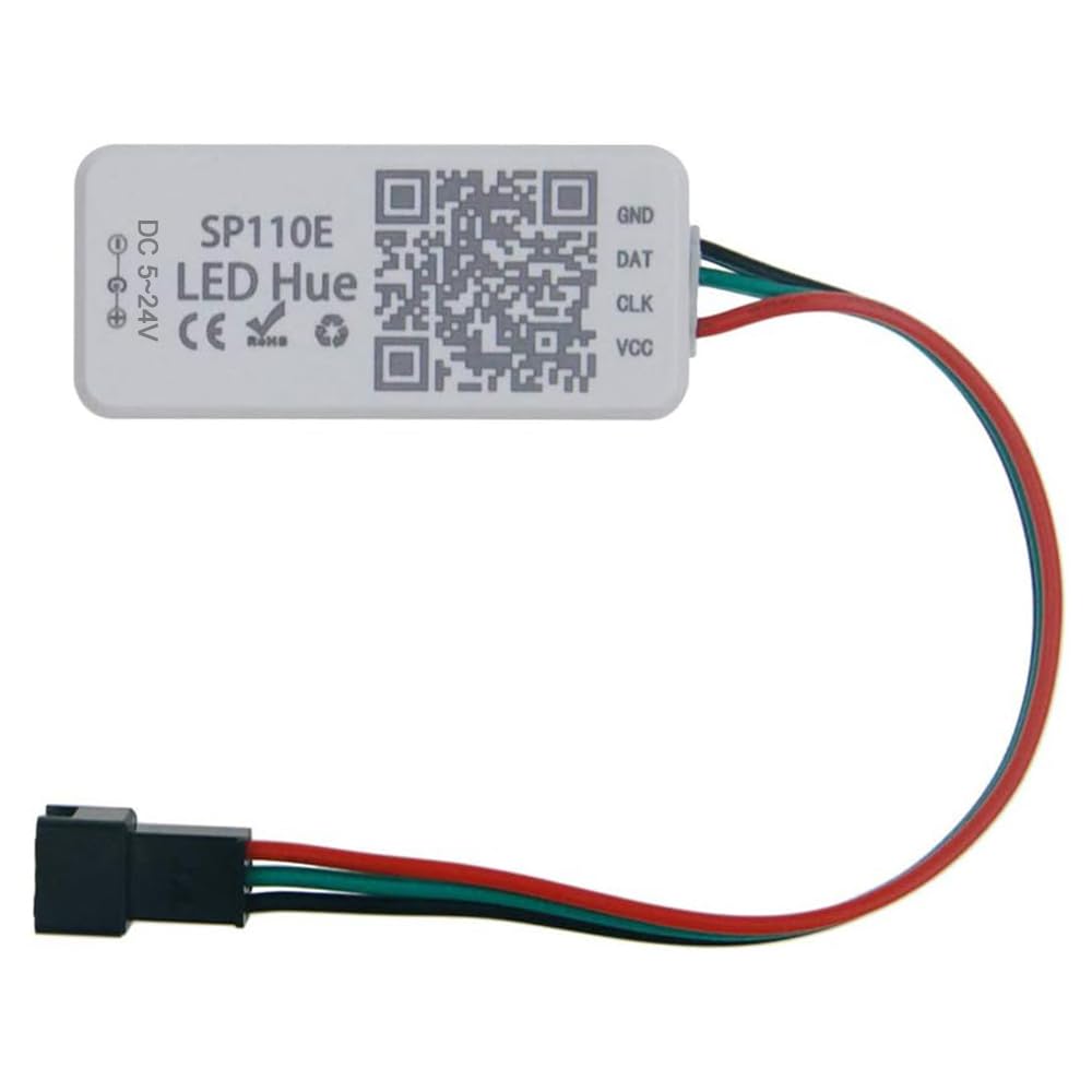 ALITOVE WS2812B WS2811 Addressable LED Bluetooth Controller iOS Android App Wireless Remote Control DC 5V~24V for SK6812 SK6812-RGBW WS2812 SM16703 Dream Color Programmable RGB LED Strip Pixel