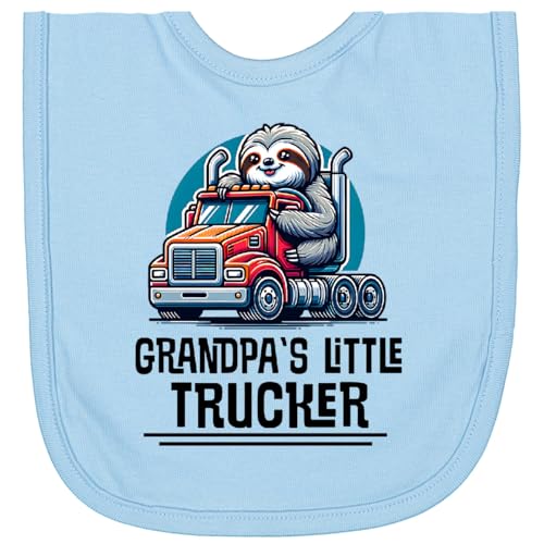 inktastic Trucking Grandpa Little Trucker Newborn Bib