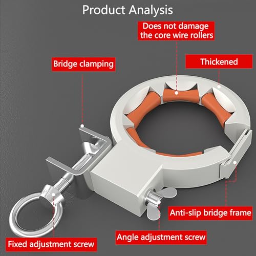 Enrouleur de câble multi-angle de 65 mm en acier et nylon - 4