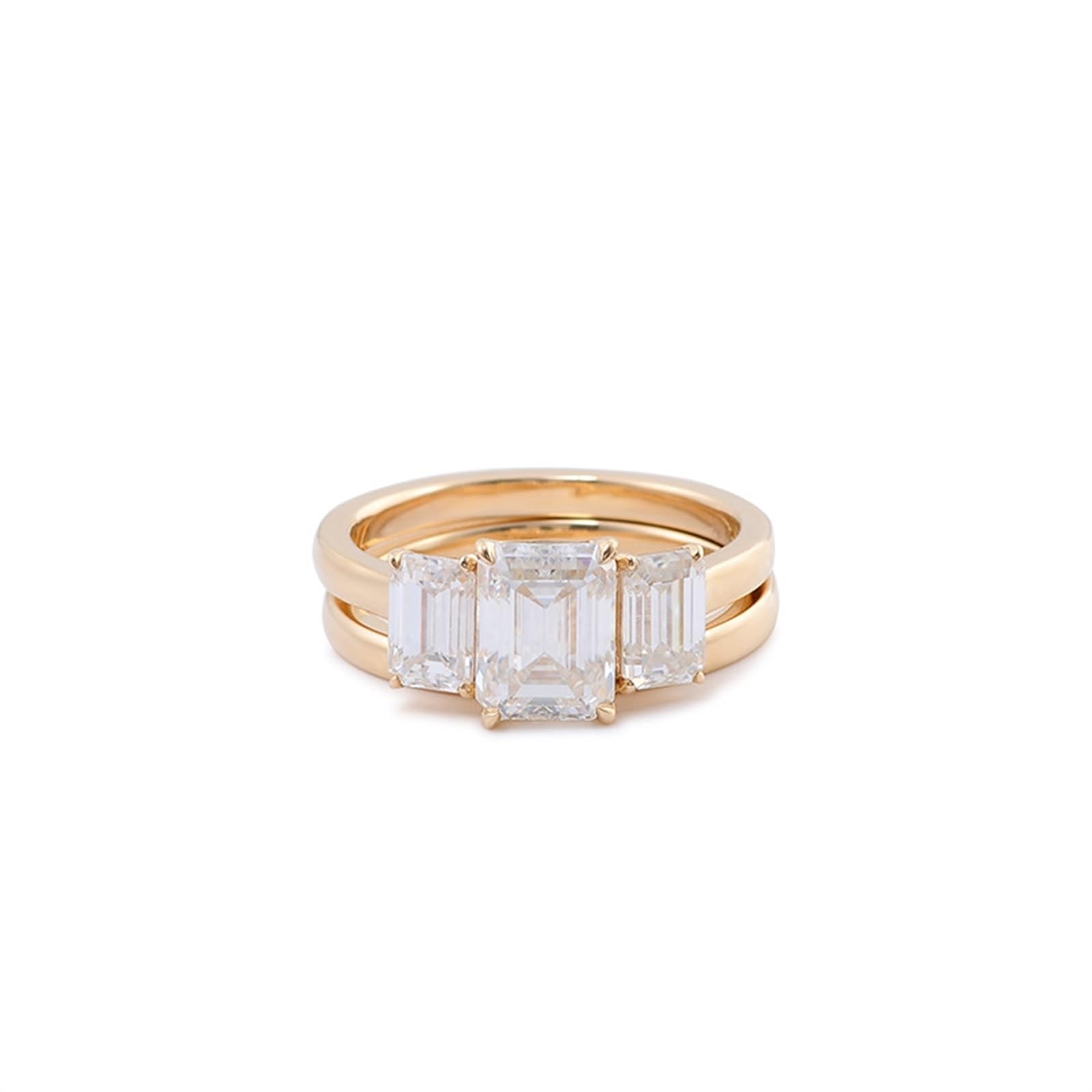 Wycian Anillo Moissanita Mujer Anillo De Compromiso Mujer Oro 9K Apilamiento con Moissanita Tamaño 18,5 Moda Para Hermana Día De San Valentín Joyas