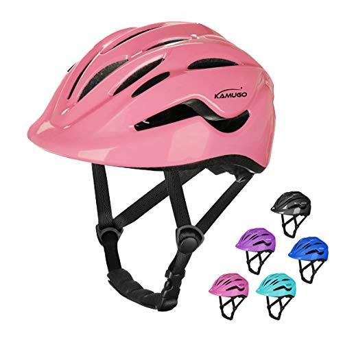 KAMUGO Bike Helmet Kids Toddler, Girls and Boys Bike Helmet Adjustable Helmet for Age 3-8 Years Old, Multi-Sport Helmet for Cycling Skateboard Skating Scooter Helmet(Pink)
