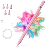 ​​​Stylus Pen for iPad 2018-2023 with Palm Rejection, Active Pencil for iPad 10th/9th/8th/7th/6th Generation, for iPad Pro 11/12.9 inch, for iPad Air 5th/4th/3th Gen, for iPad mini 6th/5th Gen (Pink)