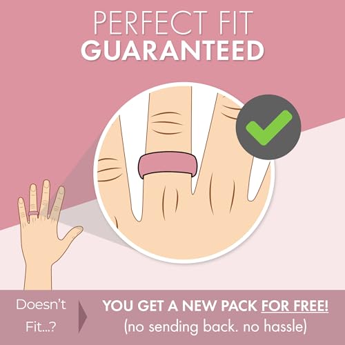 ThunderFit Silicone Rings for Women, Rubber Engagement Wedding Bands Vine Design 5.5mm Wide 2mm Thick - Variety Multipack 4-122