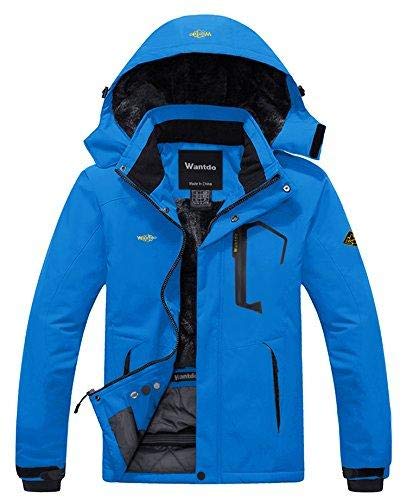 Image of Wantdo Men's Mountain Waterproof Ski Jacket Windproof Rain Jacket Winter Warm Hooded Coat