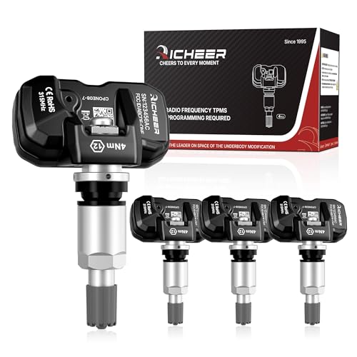 Capteur TPMS à angle variable 433 MHz Richeer pour jantes Buick Cadillac Chevrolet