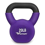 VIVITORY Neoprene Coated Kettlebells, Solid Cast Iron, 5, 5-30 Pounds, for Men and Women to Strength Training and Fitness