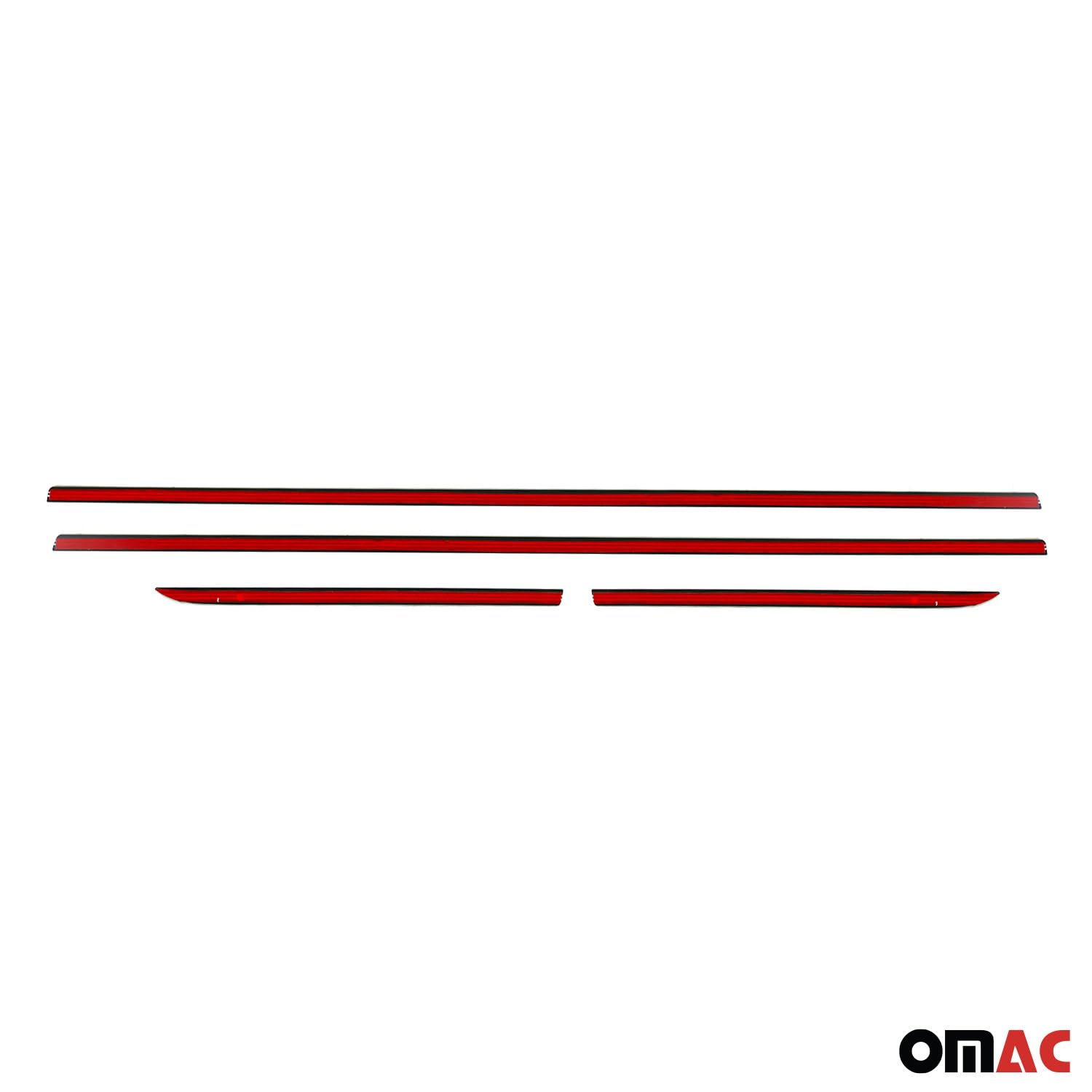 OMAC Lot de 4 baguettes de protection de portières latérales compatibles avec Audi A3 2012-2024 en aluminium noir
