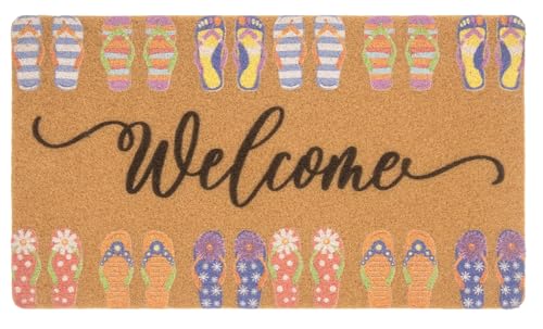 Summer-Door-Mat for Outdoor Entrance Summer Welcome-Mat Coir Front Door Mat