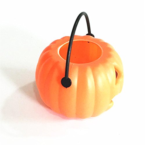 LUOEM 10pcs Halloween Pumpkin Candy Bucket Portable Pumpkin Bucket Children Trick or Treat Bags for Party Favors 3.4 x 2.6 x 2.2 Inch (Orange) - Thumbnail 6