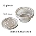 Produktbild Backform,Backblech,Einweg-Aluminiumfolientopf Aluminiumfolie Mit Deckel, Hochtemperaturbeständigkeit, Eingedickte Aluminiumfolien-Grillplatte Zum Backen, Kochen, Einfrieren, Aufbewahren (25 Stück)