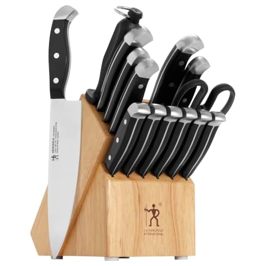 HENCKELS Statement Razor-Sharp 15-Piece White Handle Knife Set with Block, German Engineered Knife Informed by over 100 Years of Mastery