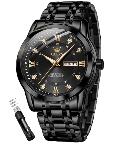 OLEVS Women Watch Stainless Steel Waterproof Diamond Small Face Quartz Analog Ladies Watches Fashion Gold Dial Women Wrist Watch