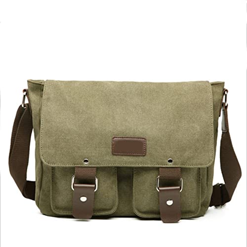 Men's messenger bag Gutim canvas messenger bag - retro cross shoulder bag military backpack (grey)2